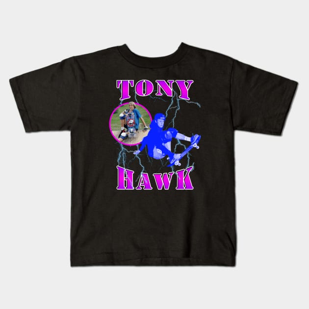 Tony Hawk Rap Tee Kids T-Shirt by joeflomontana